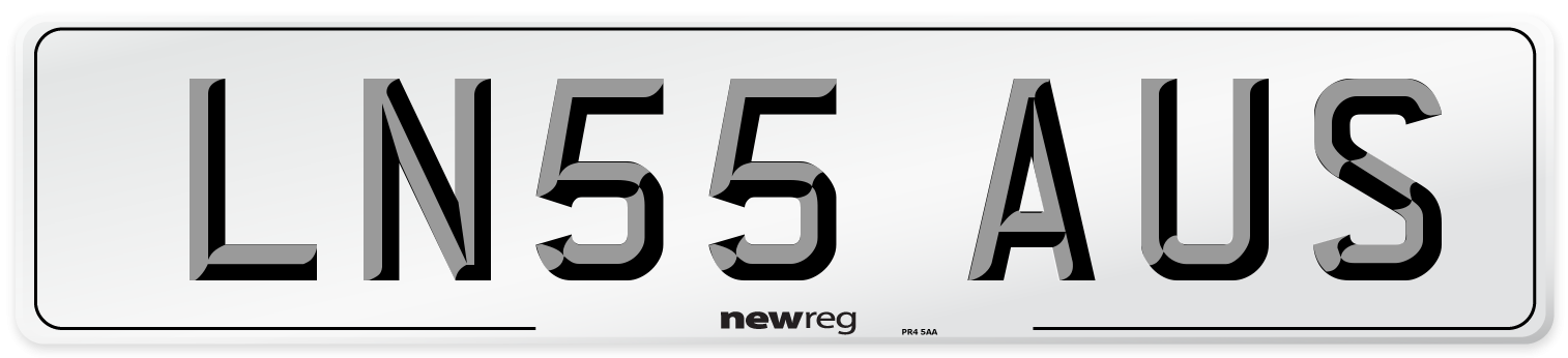 LN55 AUS Number Plate from New Reg
